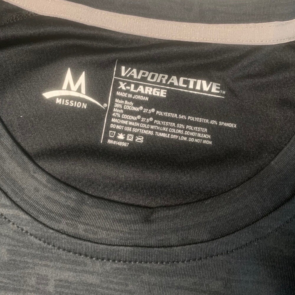 NEW Mission VaporActive Performance Compression Shirt Black XL gallery