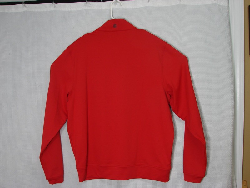 Turtleson Joey Quarter Zip Pullover Sz M Red Performance Stretch Golf Shirt gallery
