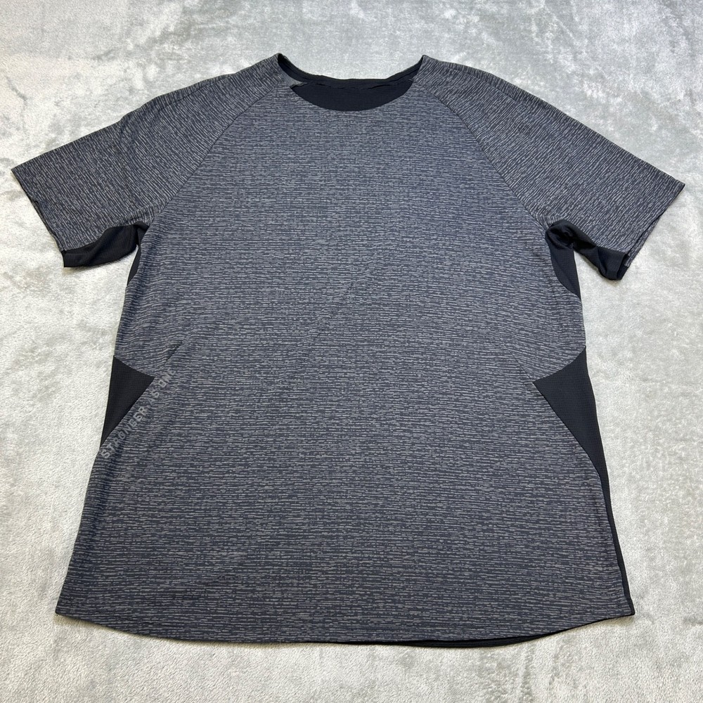 Lululemon x Barrys Shirt Mens Medium Gray Stronger As One Crew Neck Athletic