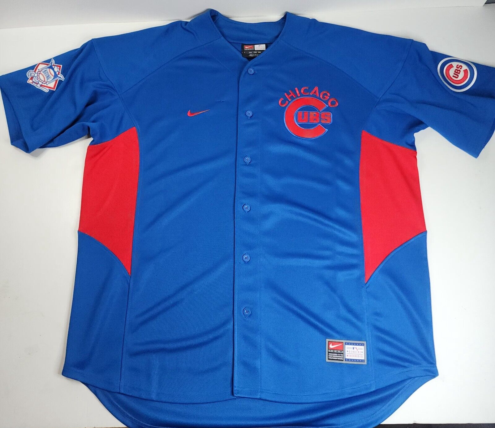 Nike Chicago Cubs Jersey National Blue Blank 2XL Logo Patch gallery