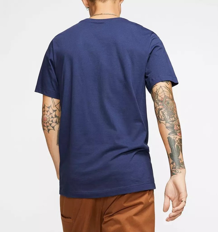 MENS NIKE SPORTSWEAR CLUB T-SHIRT NAVY SMALL NWT gallery