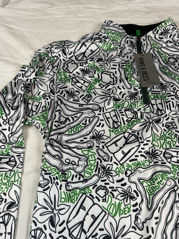 NWT PINS & ACES AUGUSTA MASTERS 2022 LIMITED EDITION TOPO 1/4 ZIP SIZE M gallery