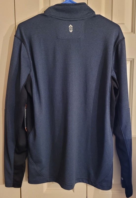 NWT Men's Shirt Pull-over Long Sleeve ¼ Zip Free Country Microtech Blue –SM gallery