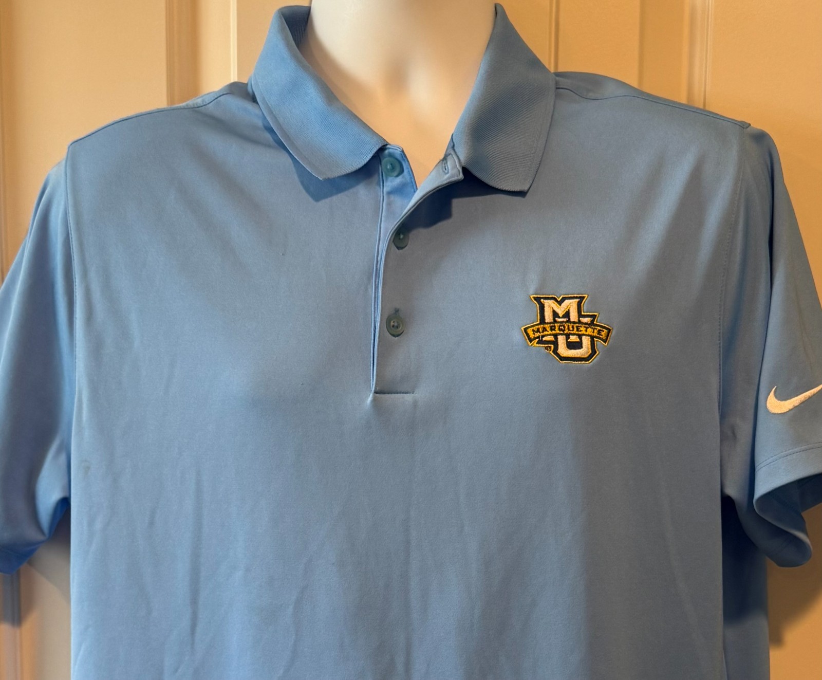 Nike Golf Dri-Fit Blue Marquette Poly Polo Shirt - Men's Large Standard Fit gallery