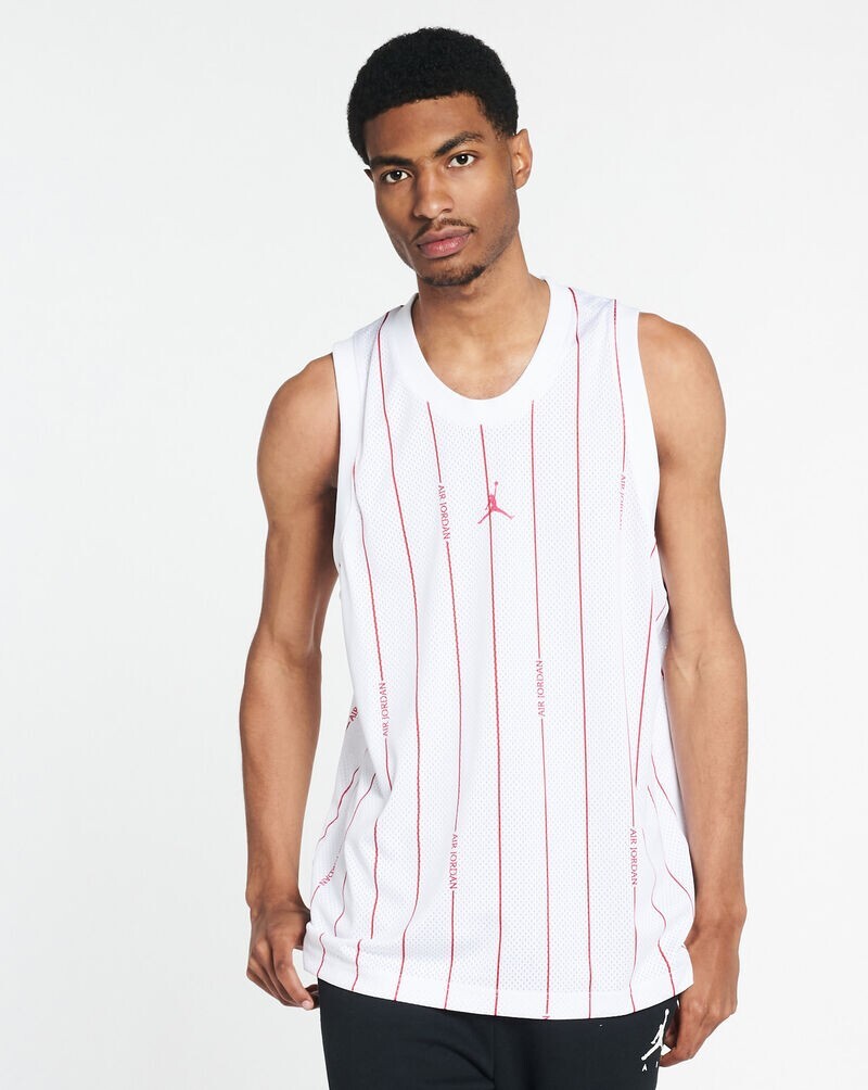 Nike Air Jordan Basketball Jersey White Red Pinstripe DM1380-100 Men’s Sizes gallery