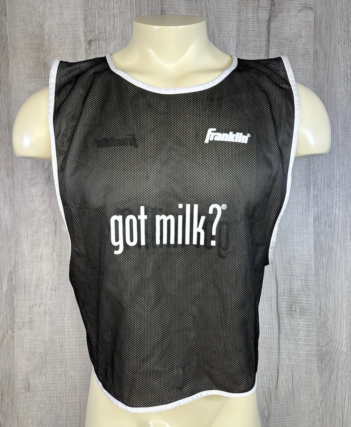 Vintage Franklin Got Milk Reversible Mesh Jersey Tank Top One Size Fits Most gallery