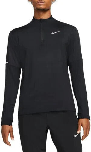 New! Nike Men's Element Dri Fit Long Sleeve Black Top XL- DD4756-010 RRP £59.95 gallery