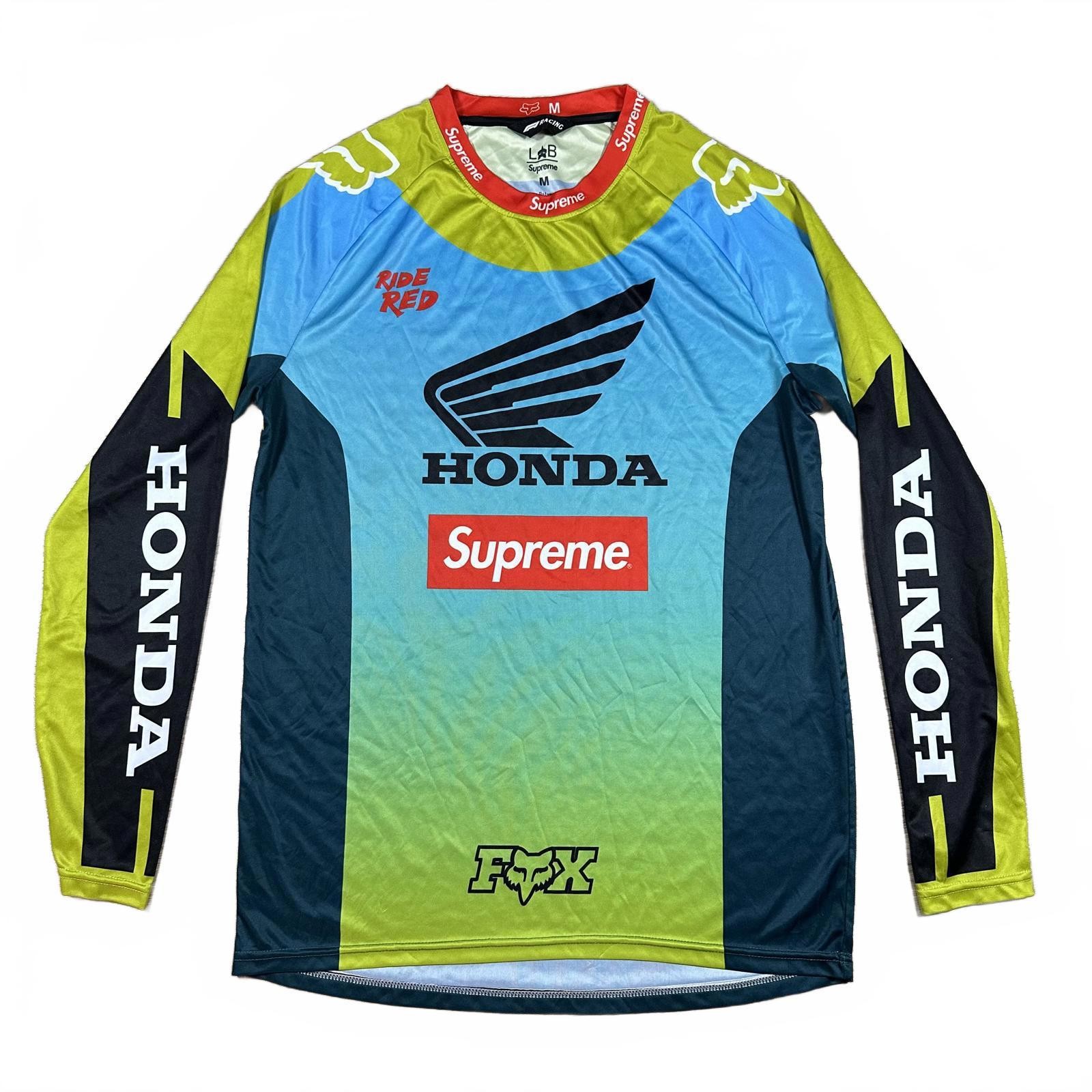 Fox Racing BMX Jersey M Blue Green Yellow Honda Supreme gallery