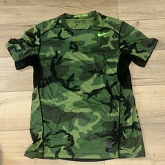 Nike Pro Hypercool Fitted Camoflauge Shirt Outdoors Running Vented Mesh Back L