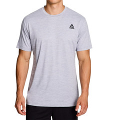 NWT REEBOK Men’s Delta Core SS Soft Tee, Sleet Heather, 3XL
