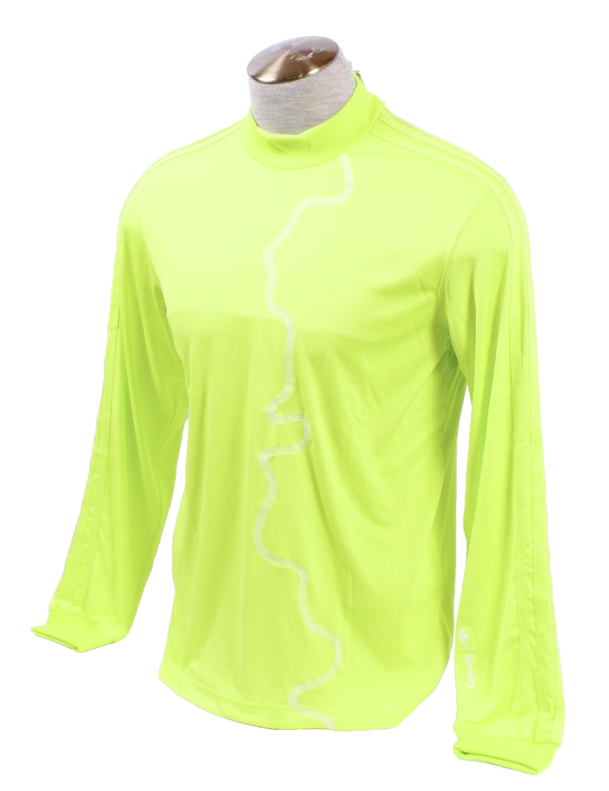 Adidas Men's M Acid Yellow Pullover Long Sleeve Mock Neck Shirt Skateboarding gallery