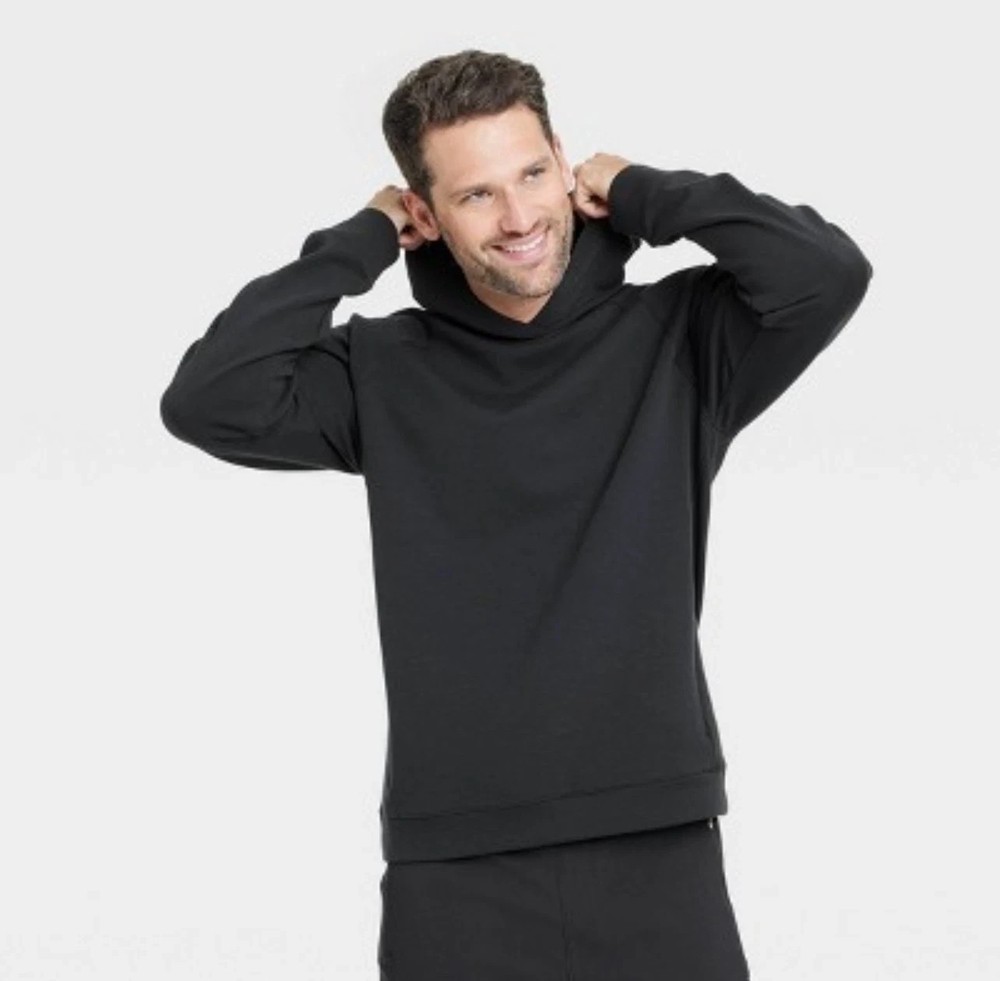 Mesh Spacer Fleece Hoodie All In Motion Black Sweatshirt Small Secure Pocket