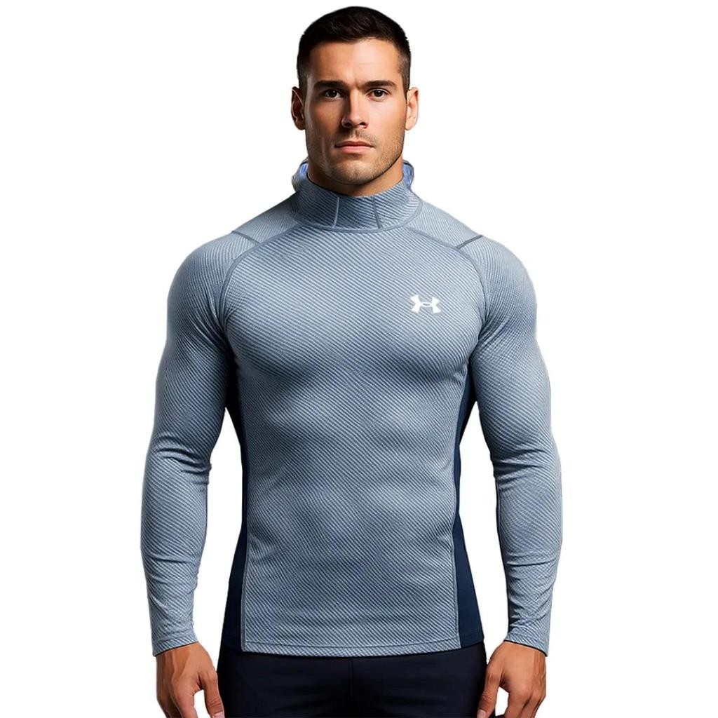 NEW Under Armour Men's ColdGear Infrared Grid Compression Base Layer Shirt LARGE gallery