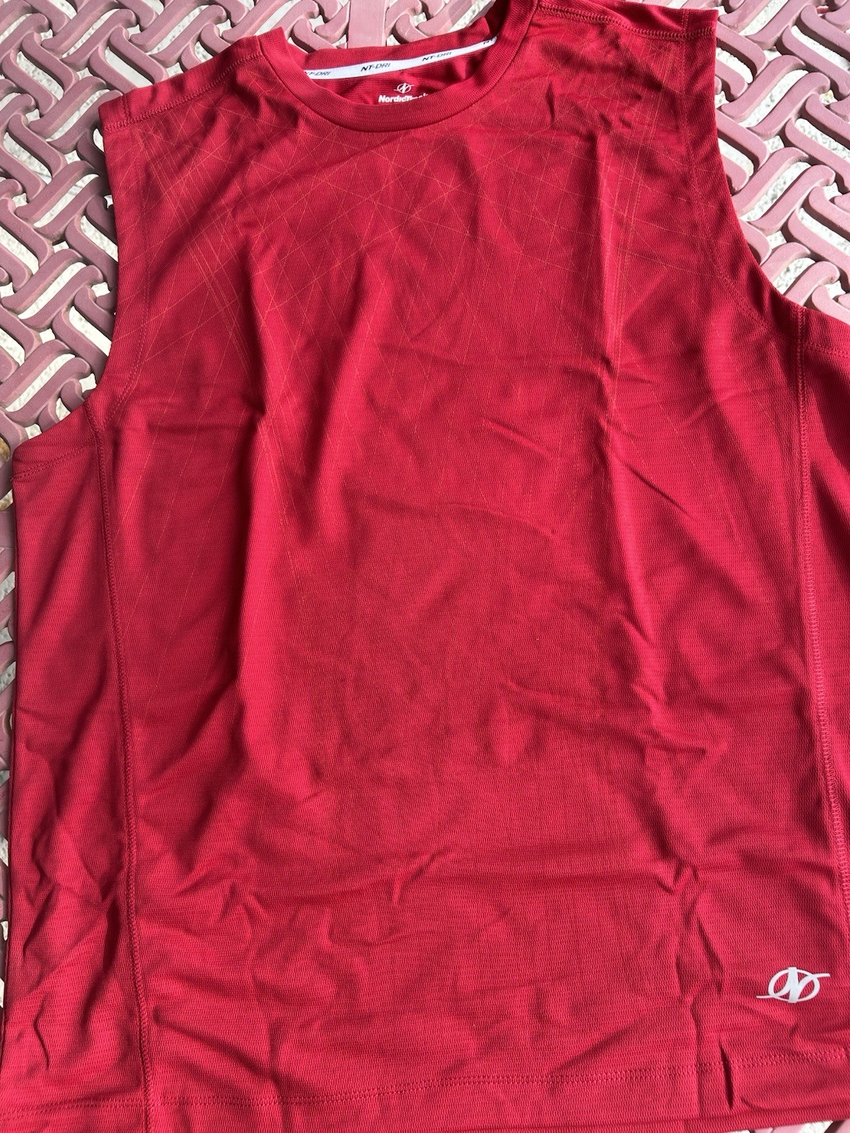 NordicTrack NT-Dri Tank Top Men's Large Sleeveless Red Crew Neck Polyester New gallery