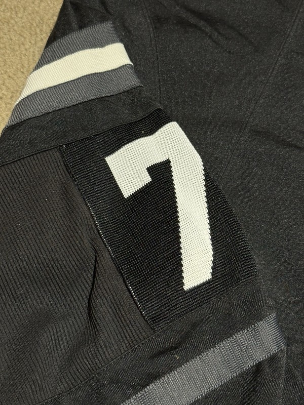 Vintage 1990s Tommy Hilfiger Athletics Embroidered Black Hockey Jersey Size XL gallery