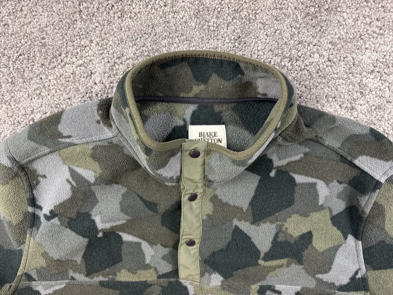 Blake Shelton Lands' End Fleece Pullover Mens 2XL Camo Snap Mock Neck gallery