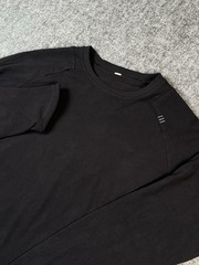 Lululemon thin Crewneck Sweatshirt Long sleeve Black performance Stretch Large