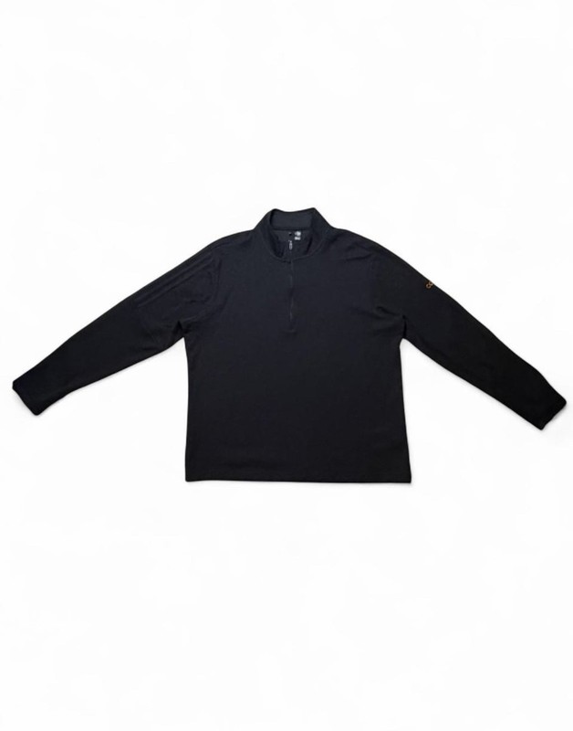 Adidas Cority Men’s L Quarter Zip Pullover Dark Gray Athletic Top gallery