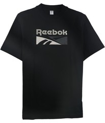 Reebok Mens Classic Split Vector Graphic T-Shirt, Black, Medium