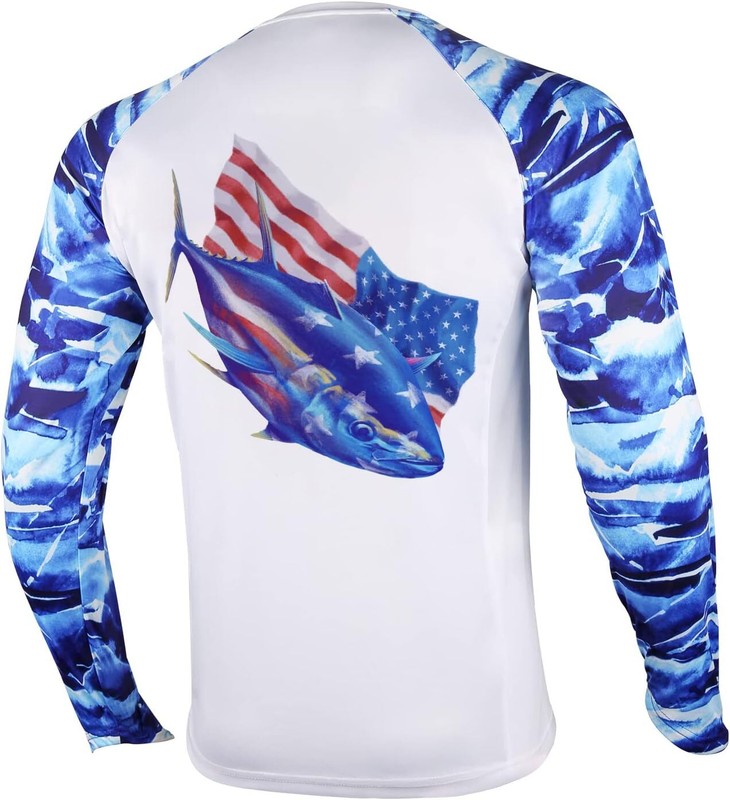 Men's Long Sleeve Fishing Shirt UPF 50+ Sun Protection Breathable Quick Dry gallery