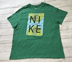 Nike Green Basketball Court Graphic T Shirt Size 2XL XXL Rare