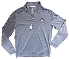 NWT JOHNNIE-O $118 FLEX CONNECTICUT PERFORMANCE 1/4 ZIP IN HEATHER NAVY SZ S