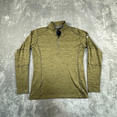 Kuhl Alloy Shirt Mens M Green Quarter Zip Pullover Baselayer Outdoor Hiking