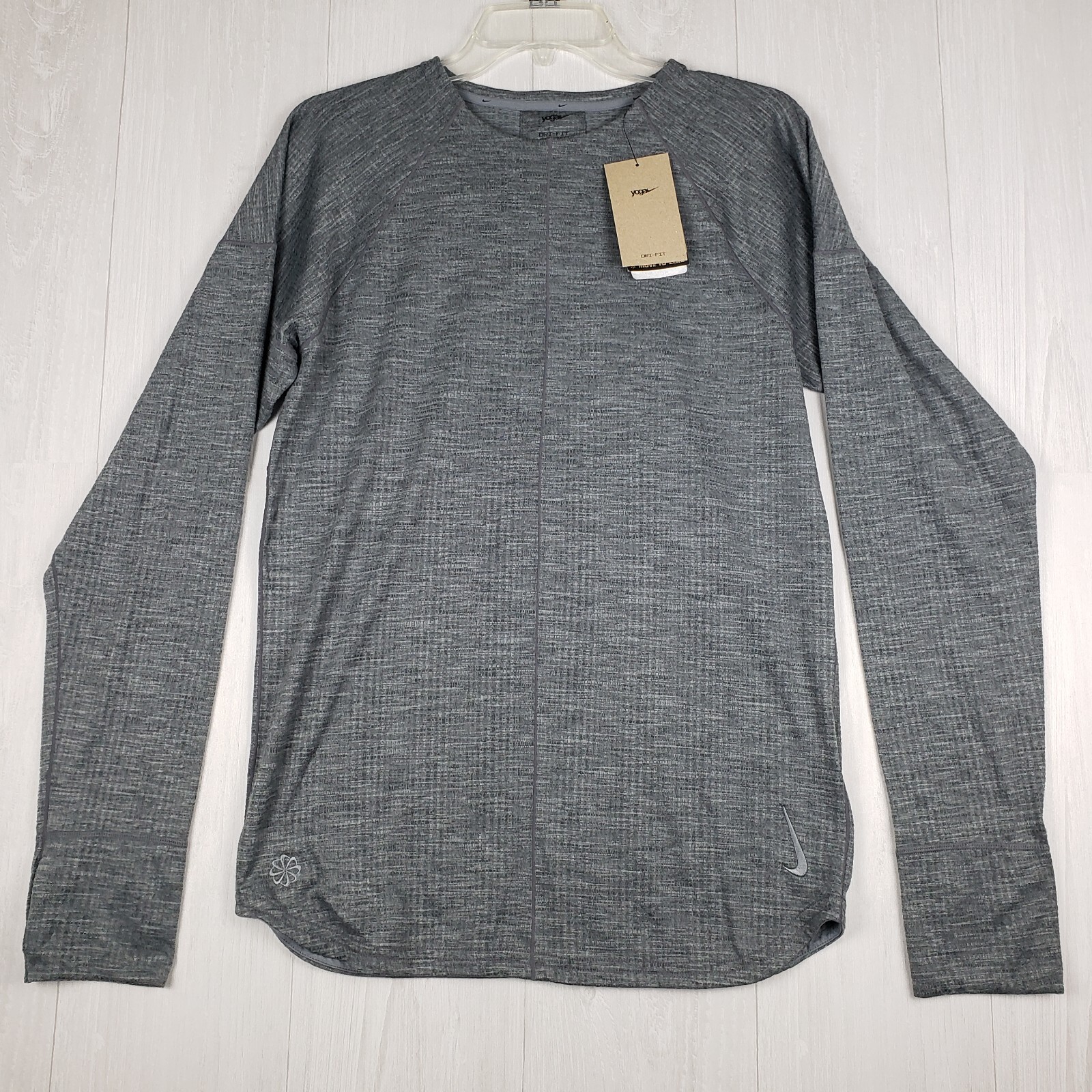 NEW Nike Yoga Dri-FIT Long Sleeve Shirt Men's Small Performance FB7775-065 gallery