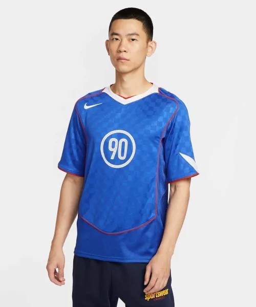 Nike DriFit Total 90 Mens Soccer Jersey Reissue Shirt Game Royal Blue White Red gallery