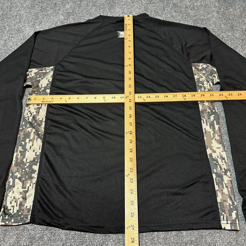 NRA ILA Shirt Mens Large Black Camo Trim Pullover Raglan Long Sleeve Outdoors gallery