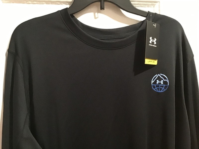 Under Armour Drift Tide Mountain Black Long Sleeve Shirt 1386063 UPF 30 2XL gallery