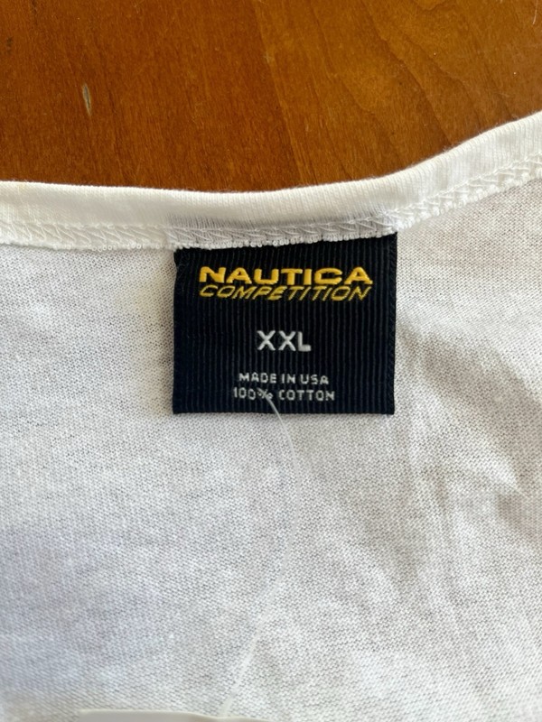 NWT Nautica Competition White Men's Athletic Tank Top with Chest Logo Patch XXL. gallery