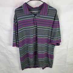 Nike Shirt Men’s XL Black Golf Dri-Fi Stripe Polo Active Golfer 360183-010