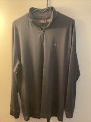 Greg Norman Tasso Elba 1/4 Zip Pullover Top Mens Large Black Long Sleeve!