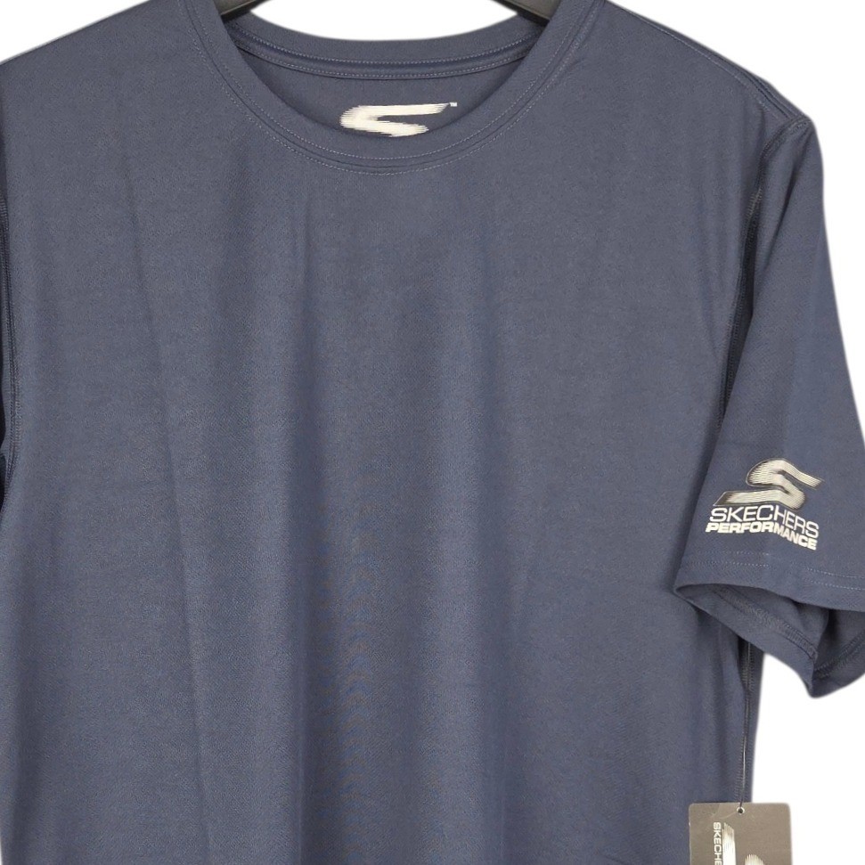 Skechers Performance T-Shirt Mens Large Blue Performance Athletic Tee NWT gallery