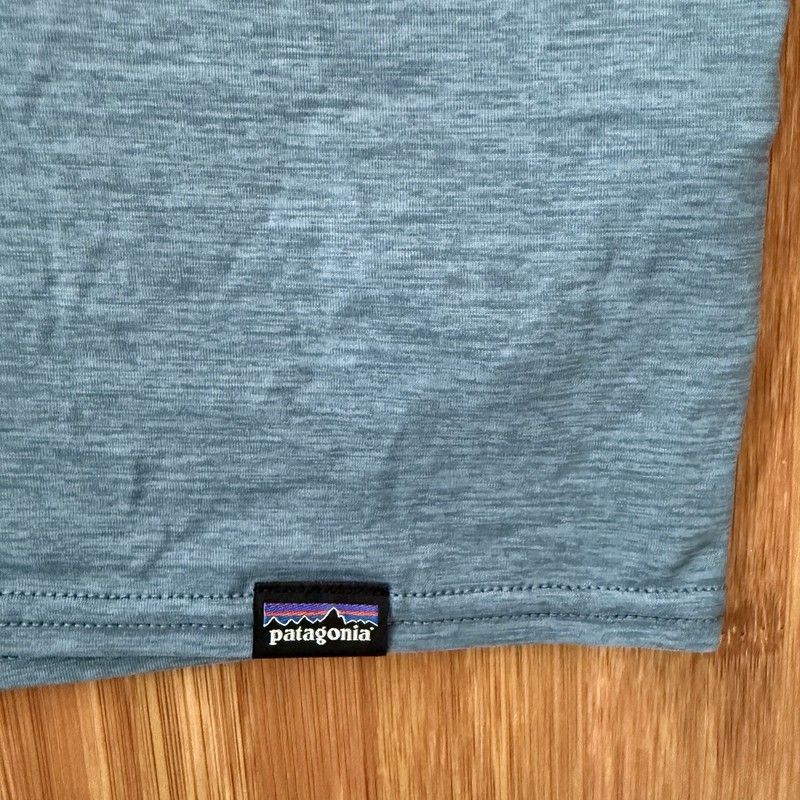 Patagonia Capilene Cool Daily T Shirt Men Medium Heather Blue Logo Graphic EUC gallery