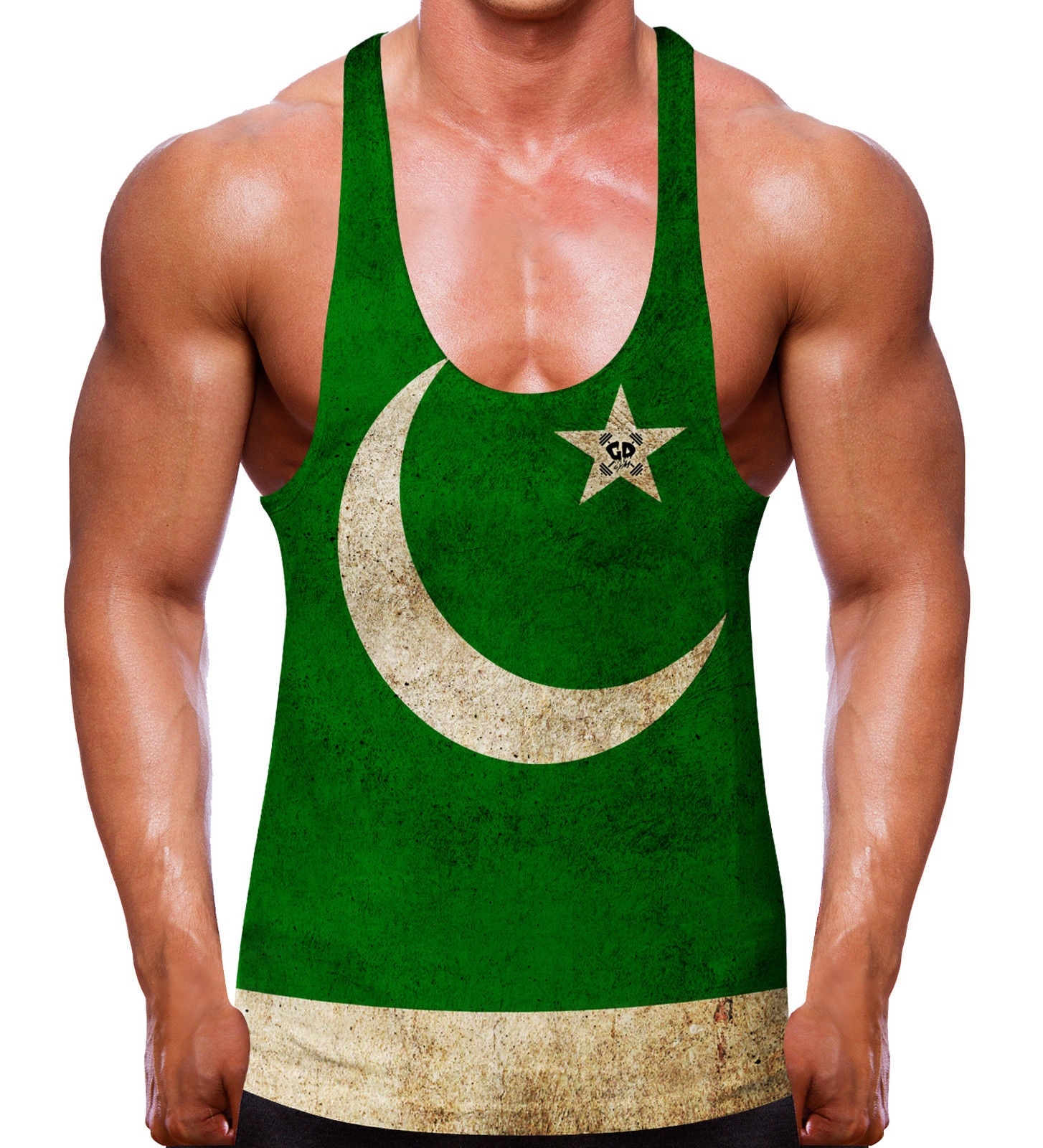 Pakistan Flag Stringer Vest bodybuilding workout training wear men uk Pakistani gallery