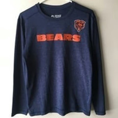 MAJESTIC Evolution Cool Base Tee Shirt NFL Chicago Bears Heathered Blue Small