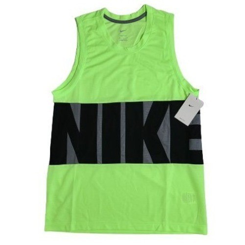 Nike Retro Basketball Tank Mens Small Lime Green Grey Black Dri-fit NEW gallery