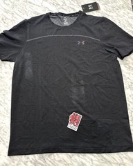 Under Armour Seamless Rush SS Jersey Black Mens Large Fitted 1382799 001 NEW
