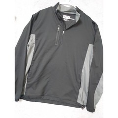 Straight Down Pullover Mens Large Quarter Zip Activewear Golf Black AT&T Logo L
