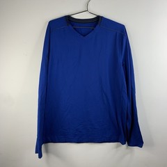 Lululemon Metal Vent Tech Long Sleeve Mens XXL Blue V neck