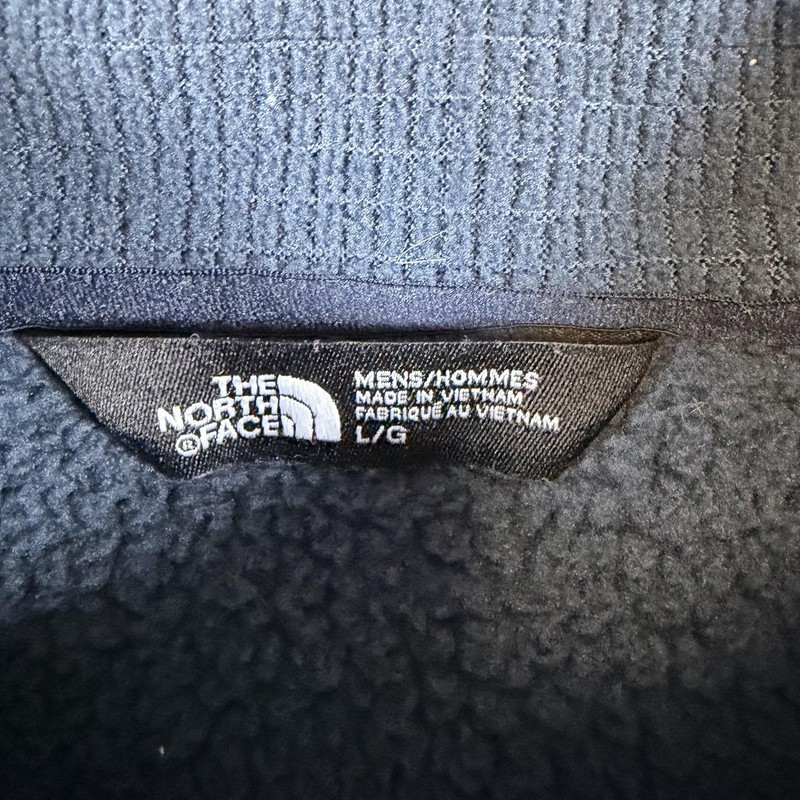 The North Face Pullover Mens Large Blue 1/4 Zip Grid Fleece Hiking NF00CUA4 gallery
