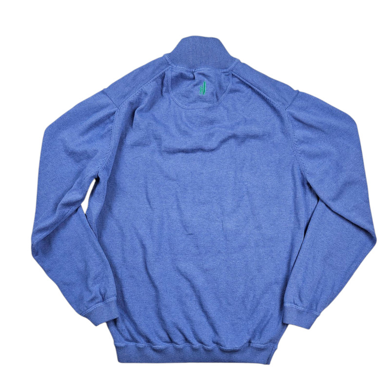 Johnnie-O Quarter Zip Performance Pullover Mens Medium Blue Golf Merino Wool gallery
