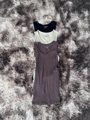 YOUNGLA Men’s Medium Tank Tops Brown Beige Black Sleeveless Crew Neck