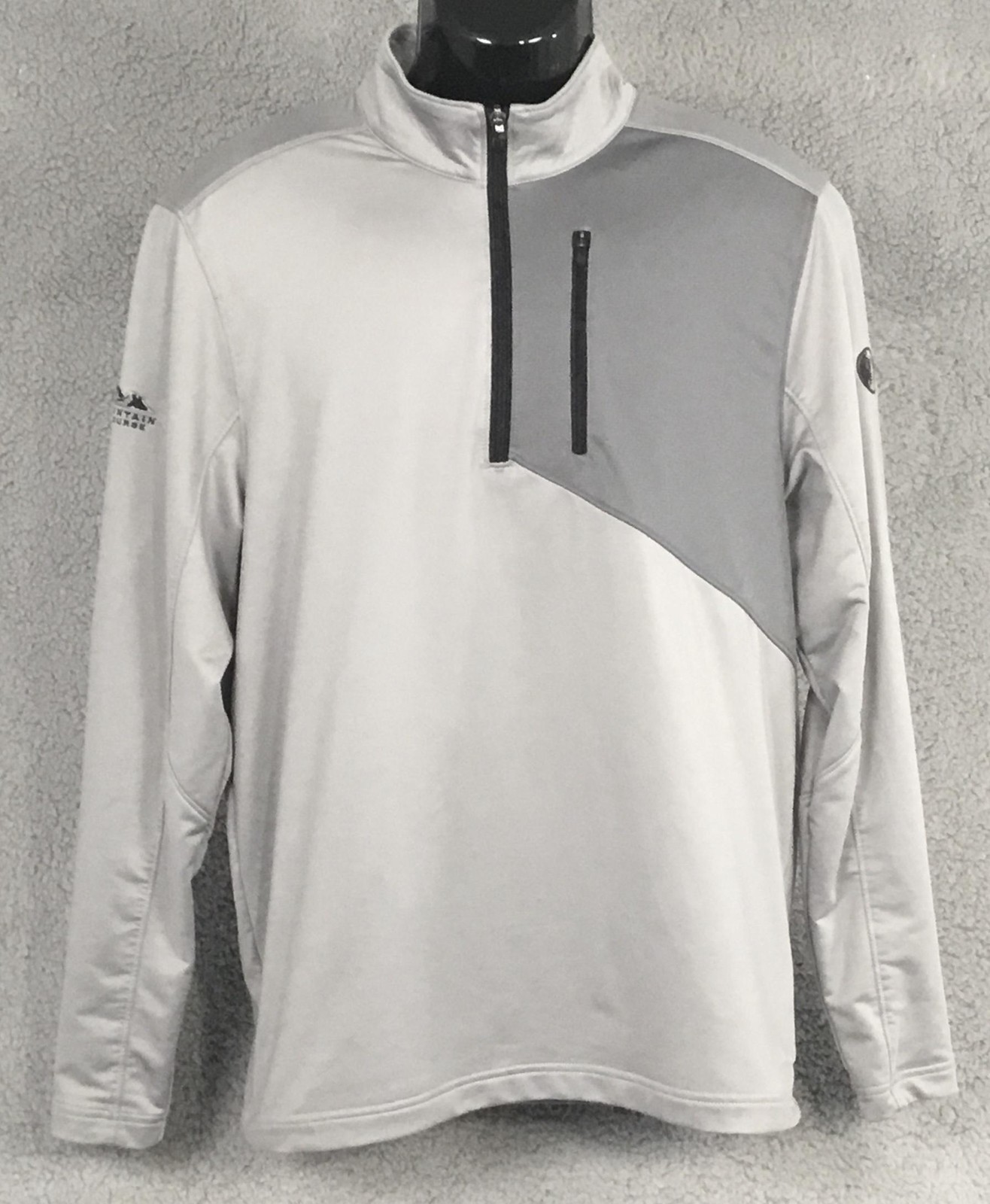 Cutter & Buck DryTec Pullover Shirt Mens Medium Gray 1/4 Zip Tri Mountain Golf gallery
