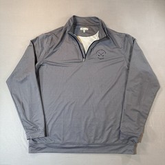 Peter Millar Men Pullover Quarter Zip Golf Performance Lightweight XXL Blue Gray