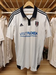 ADIDAS FULHAM FC FOOTBALL SHIRT JERSEY WHITE HOME 2015 VISIT FLORIDA SIZE XL
