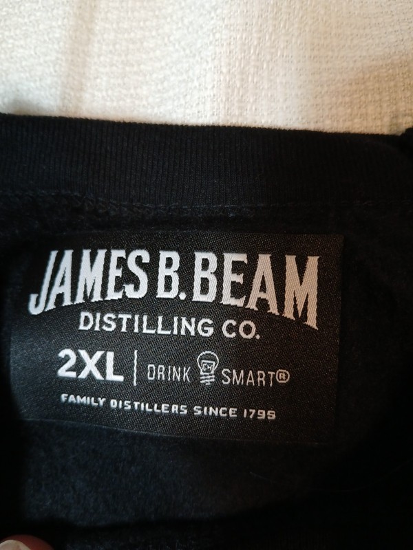 JAMES B. BEAM DISTILLING CO. " LITTLE BOOK" 2XL LONG SLEEVE SWEATSHIRT BLACK. gallery