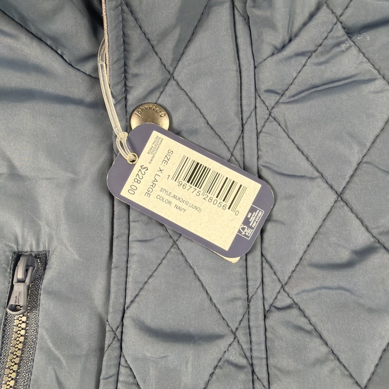 Johnnie-O Golf Jacket Sleeve Logo Juno Quilted XL Navy Polyester NWT MSRP $228 gallery
